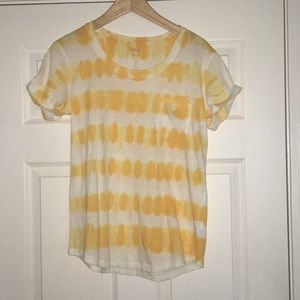 yellow tie dye shirt
